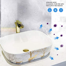 HEIFEN Lavabo, Lavabo in Ceramica Caldo ad Alta Temperatura, Stile Semplice sopra lavabo da appoggio Lavabo da Bagno Lavabo Arte Bacino per la casa Lavabo Straight