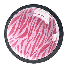Motivo zebrato rosa 4 PCS Pomelli per Porta, Pomolo per Mobile, Pomelli per Mobili con Viti, Maniglia per Armadietto, Pomelli per Porta, Pomelli per Cassetti per Porta, Armadio, Cassetto e Credenza