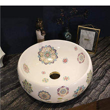 Lavabo da appoggio Rotondo in Porcellana da Bagno in Ceramica da appoggio in Porcellana