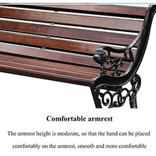 Panchina da giardino panchina da giardino per esterni, Panchina resistente alle intemperie con schienale e braccioli, Struttura in fusione di alluminio e legno massello anticorrosivo Panchina portic