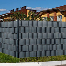 Froadp 10 Pezzi Schermi Divisori e Protettivi Visione Protezione Schermo in Rigido PVC Frangivento Oscurante per Il Giardino Recinto o Balcone 2.5m x 19cm(Antracite)