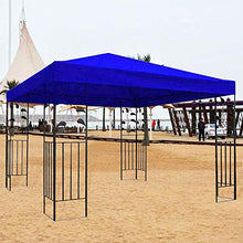 Keyohome Copertura Gazebo 3x3m Impermeabile Anti-UV in Tessuto Oxford Telo di Ricambio per Gazebo per Giardino Esterno (Blu)