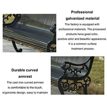 GaoF Panchine da Giardino in ghisa Metallica, panchine in Rete Metallica per terrazze da Giardino all'aperto, sedie da Giardino Decorative con Schienale e braccioli, per terrazze, terrazze e balconi