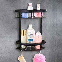 HYYDP Mensole Bagno Mensole da Bagno a Due Piani Nere, Rack da Basket a Due Piani in Alluminio Spaziale, mensole da Bagno