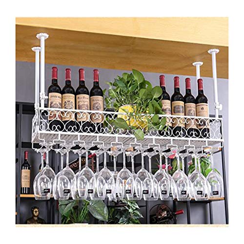 CCFENG Titolare Vino Rosso di Vetro, Supporto di Vetro Vino mobilia Appeso, Calice, Supporto for Vino Rosso, Barra Porta Vetro Appeso, Supporto di Vetro Appeso Europea