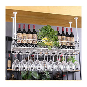CCFENG Titolare Vino Rosso di Vetro, Supporto di Vetro Vino mobilia Appeso, Calice, Supporto for Vino Rosso, Barra Porta Vetro Appeso, Supporto di Vetro Appeso Europea