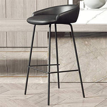 Sgabello Da Bar Prima colazione Bar Sedia con poggiapiedi spugna Sedile pranzo Sgabello for Isola della cucina contatore Bar Coffee shop Ristorante Sgabello Max.Caricare Gambe 400lb Black Metal