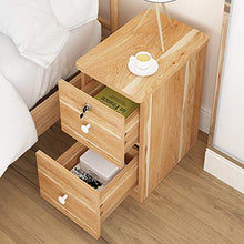 OFAY Comodino Stretto con Lucchetto, Facile da Montare, Facile da Usare Tavolino con 2 Cassetti Armadio Aperto Vano MDF,Bianca,39x25x50CM