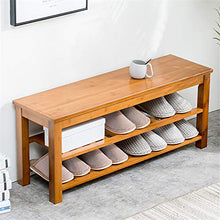 AndyJerzy 3-Tier di bambù del Pattino cremagliera Panchina, Scarpe Organizzatore, Magazzinaggio, Ideale for Ingresso Corridoio Bagno Soggiorno per Il corridoio
