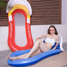 Cozywind Piscina galleggianti Amaca Piscina Lettino da Spiaggia Letto Galleggiante per Piscina Pieghevole con Testata da acquaper Adulti (160 * 90 cm)