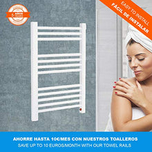 ClimaSpain Radiatore Scaldasalviette Elettrico Barcelona · Scaldasalviette Elettrico (Misure 700x500 mm) 250W · Portasciugamani Bianco · Semplice da Installare, Non dovrai Preoccuparti