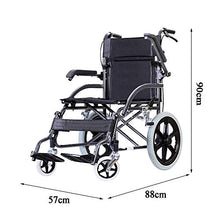 Sedia A Rotelle in Alluminio, Telaio Leggero E Pieghevole, Sedia A Rotelle per Assistente, Sedia da Viaggio Portatile, Poggiapiedi Rimovibili A