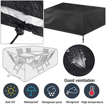 ffu - Copertura per sedia da tavolo impermeabile in tessuto Oxford per esterni, copertura antipolvere per giardino, 180 x 120 x 74 cm