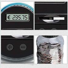 XIANBAO Barattolo di Risparmio con contatore di Monete Digitale, Regalo per Cambio di Barattolo, Barattolo di Risparmio con gettoniera Digitale per Monete EUR con Display LCD per Bambini