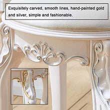 Vanity Benches Sgabello da Trucco in Velluto, Sgabello Rotondo Moderna per Trucco, Puff Contenitore per Camera da Letto Bagno, 43x35cm