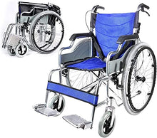 Carrozzine Semoventi, Transit Portatile da Viaggio Semovente, Lega di Alluminio Leggero Pieghevole Rapido Doppio Supporto Telaio Pedale Antiscivolo con Custodia Gomma Pneumatica Disabilitato/EA