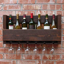 AT Wine Rack Parete Legno Di Pino Wine Rack, Europeo Vetro Vino Retro Hanging Rack Amp; Mensola Del Supporto per la Cucina/Bar/Ristorante 70 * 33 * 12Cm