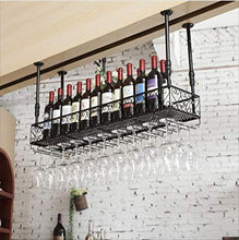 PZW Bancone Bar Bancone Bar Portabottiglie Ristorante Casalinghi Bicchieri da Vino Portabottiglie Retro Iron Art PortabottiglieA, 100 35 centimetri *