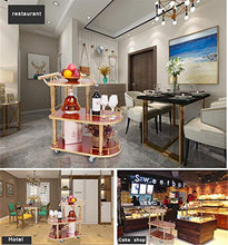 Guoyajf Servendo Carrello,Bar Carrello - Carrello del Carrello della Cucina Legno Massello E Acciaio Inossidabile Carrello di Stoccaggio di Utilità Pesante per Il Bagno della Dispensa della Cucina