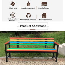 Sedia da giardino Park Seat Panca da giardino in metallo per esterno, Sedia con struttura in ferro Panchina decor portico / cortile / prato Mobili da giardino per esterni per 2-3 persone