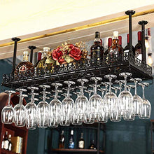 CCLLA Scaffale per Vino da Parete, portabicchieri sospeso, portaoggetti per mensole a Muro, portabottiglie Rustico, Design Industriale per la casa