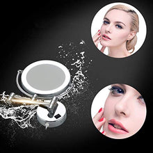 Specchio per Il Trucco, LED 8 Pollici Specchio Ingranditore Pieghevole A Doppia Faccia 3X (Colore: Argento, Dimensioni: 8 Pollici 3X)