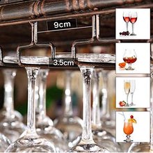 DJSMjbj Stemware Rack in metallo da parete per bottiglie di vino, supporto da appendere a soffitto per bottiglie di vino, facile da installare (dimensioni: 120 x 35 cm)