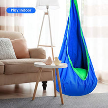 Eggdel Hammock del cotone del bambino con il cugino di plastica gonfiabile supporto fino a 70kg - Blu