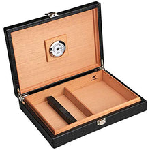 SHAO1 Cigar Humidor, in Pelle di Coccodrillo Legno di Cedro Cigar Box Cigar Humidor Speciale Grande Portatile può Contenere Circa 25 (275 * 200 * 50MM)