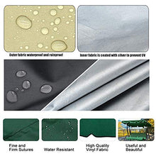 LTHTX - Coprisedile impermeabile in tessuto Oxford UV, per giardino, patio, campeggio, cortile, amaca (verde, copertura superiore (195 x 125 x 15 cm)