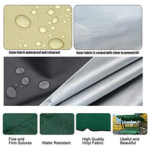 LTHTX - Coprisedile impermeabile in tessuto Oxford UV, per giardino, patio, campeggio, cortile, amaca (verde, copertura superiore (195 x 125 x 15 cm)