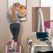 DXXWANG Step Sgabello Sgabello Basso Sgabello Del Bambino Scala,Sgabello per Vasino Pieghevole Biblioteca Soggiorno Ufficio Antiscivolo Giardino Bagno Bagno/Rosa / 47×71cm