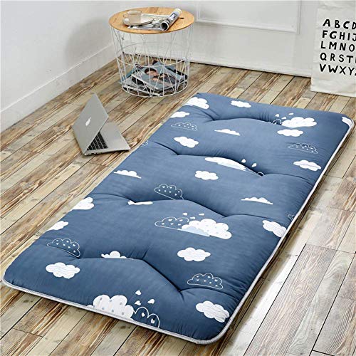 KEOA Addensabile Giapponese Tatami Tappetino Traspirante Residenza Studentesca Materasso Traspirante Letto a Pelo Futon Materassi da Terra Universale Quattro Stagioni-180x200cm(71x79inch) A
