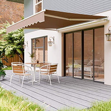 MVPower Tenda da Sole Avvolgibile, Tenda da Sole a Bracci Estensibili, Tenda da Sole a Caduta con Bracci, Resistente ai Raggi UV e Impermeabile, per Cortile, Ristorante, 250 x 200cm, Beige