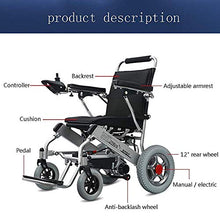 FTFTO Home Accessori Anziani Disabili Elektrorollstuhl Ultraleichter Faltbarer Elektrischer Rollstuhl Intelligente Automatische Freireiten Elektrorollstuhl Automatic Intelligent Carrozzina
