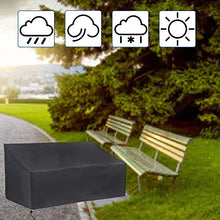 XQK Fodere per Mobili da Giardino Tessuto Impermeabile Antivento Resistente Tessuto Oxford Copertura per Panca da Esterno per Giardino, Terrazza (3 posti 163x66x89cm)