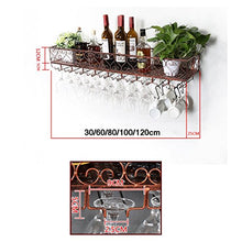 HTDZDX Mensola antiruggine per Vino, mensole, ristoranti, cucine, Nero, Bronzo (Color : Bronze, Size : 80 * 25cm)