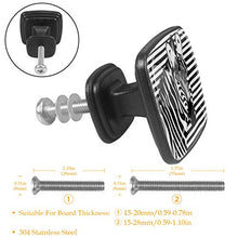 Motivo zebrato animale 4 PCS Pomelli per Porta, Pomolo per Mobile, Pomelli per Mobili con Viti, Maniglia per Armadietto, Pomelli per Porta, Pomelli per Cassetti per Porta, Armadio, Cassetto e Credenza