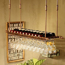 PZW Cremagliera Del Vino Semplice e Creativa Portabottiglie da Parete Retrò Portabottiglie Di Ferro in Metallo Nel Bar Loft Soffitto a Parete Appeso Vino Bicchiere Di Champagne Bicchiere Calici Porta