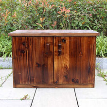 Cassapanche e bauli Giardino armadi carbonizzato solido scarpe di legno Veranda Modifica Sgabello Garage utensili e articoli vari Governo di immagazzinaggio esterna Balcone Cortile Governo di immagazz