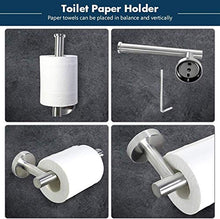 XUFAN 5 pezzi kit da bagno hardware, spessa in acciaio inox portasciugamani Set, tra cui 16 pollici tovagliolo di mano Rack + Toilet Paper Rack + 3 tovagliolo di bagno Ganci, accessori for il bagno po
