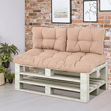 Outsunny Cuscineria per Pallet Set 3 Cuscini per Seduta e Schienale di Divani Panca con Bancali, Poliestere Beige