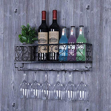 PZW Cremagliera Del Vino Semplice e Creativa Arte Del Ferro Cremagliera a Parete Portabottiglie in Vetro Stile Retrò Bar Portabottiglie per Vino da Caffè per Uso Domestico