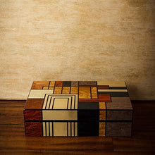 Umidificatori di sigari - Scatola di sigari Legno di cedro Fodera Moda Apparenza Legno Modello Parquet 25 Sigari con igrometro possono essere posizionati Dimensioni: 35x24x10cm Cedro spagnolo contenit