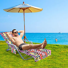 KUNMEI Coperchio Reclinabile da Spiaggia, Piscina Antiscivolo Sun Lounget Cover per Spiagge/Giardino Hotel, Picnic Copertura dello Schienale con Sdraio con Tasche A Deposito Laterali (Senza Sedia)