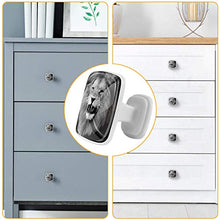 Leone in bianco e nero 4 PCS Pomelli per Porta, Pomolo per Mobile, Pomelli per Mobili con Viti, Maniglia per Armadietto, Pomelli per Porta, Pomelli per Cassetti per Porta, Armadio, Cassetto e Credenza
