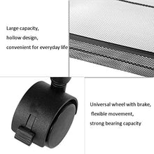 BLWX LY Scaffalatura a 3 Piani con mensole in Mesh con Ruote Cucina Carrello in Metallo Parrucchiere Portaoggetti Soggiorno Organizzazione Bagno Nero