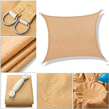 MEILINL Tenda A Vela Parasole Ombreggiante da Giardino Tenda da Sole Rettangolare con Funi E Kit di Fissaggio Resistente agli Strappi Che Offrono Ombra E Protezione UV,Cachi,5 * 7