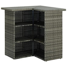 vidaXL Set Bar da Giardino 16 pz con Cuscini in Polyrattan Grigio