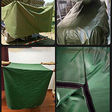 GHHZZQ Telone Copertura All'aperto Tessuto Impermeabile Protezione Solare Resistenza allo Strappo Pieghevole Copertura da Esterno Giardino con Occhielli in Metallo, Verde